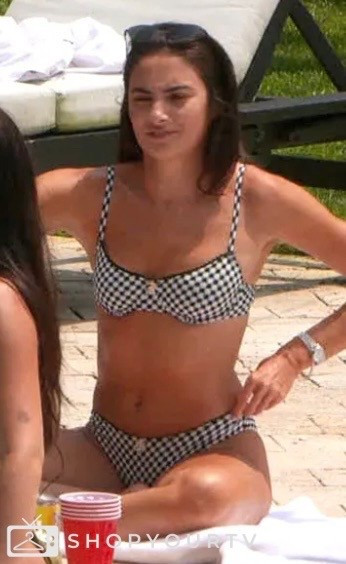 Summer House: Season 9 Episode 1 Paige's Black/White Gingham Bikini 