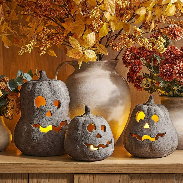 Autumn Decor Halloween Decorations Pumpkin Decor Vintage Handmade Ceramic Pumpkin Lantern | Jack ... | Walmart (US)