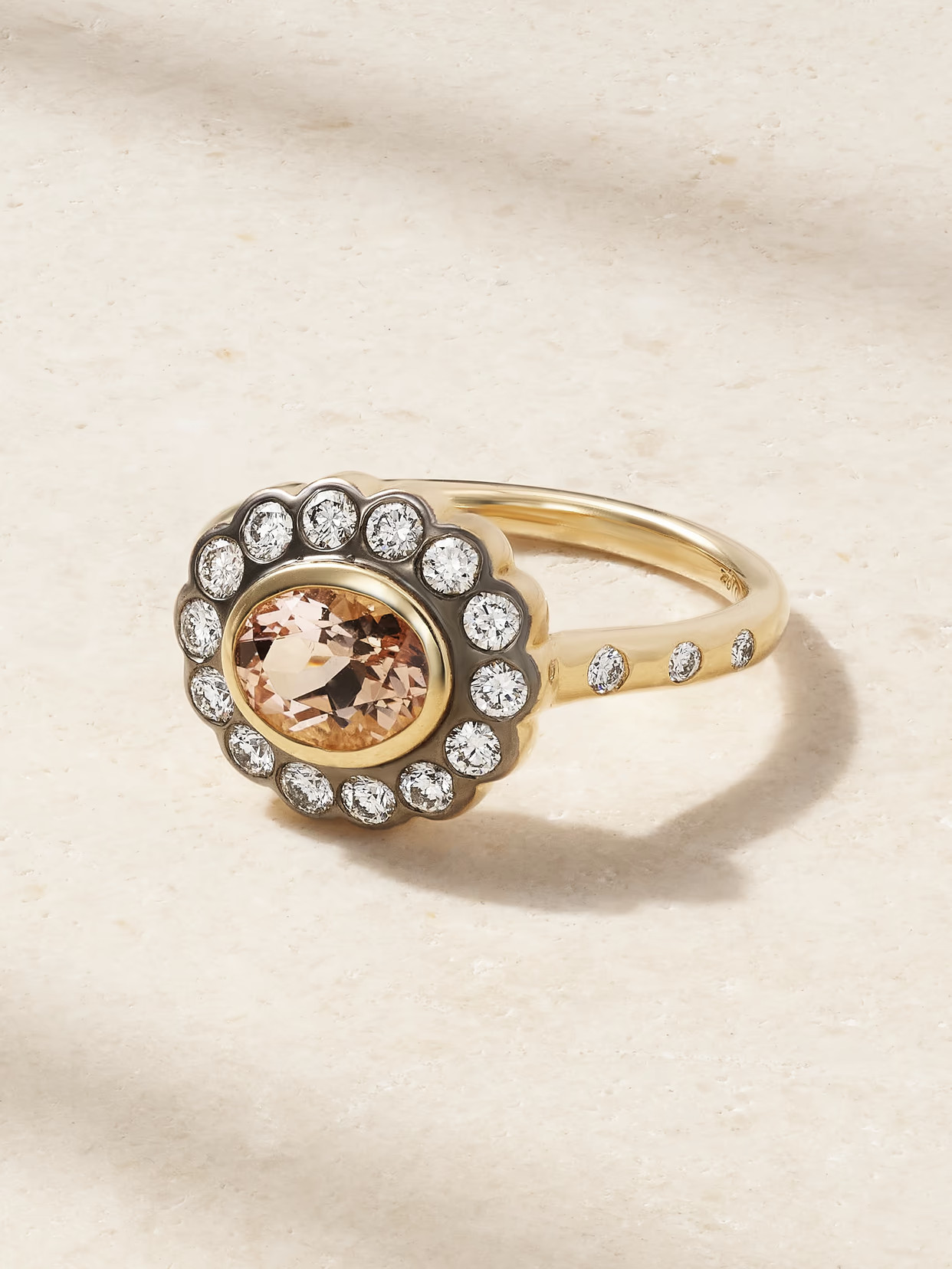Marlo Laz - Lexie 18-karat Gold, Morganite And Diamond Ring - 7 | NET-A-PORTER (US)