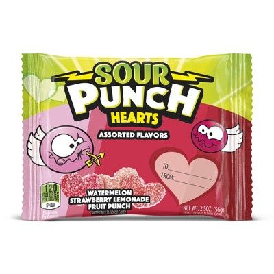 Sour Punch Valentine's Day Heart Pouch - 2.5oz | Target