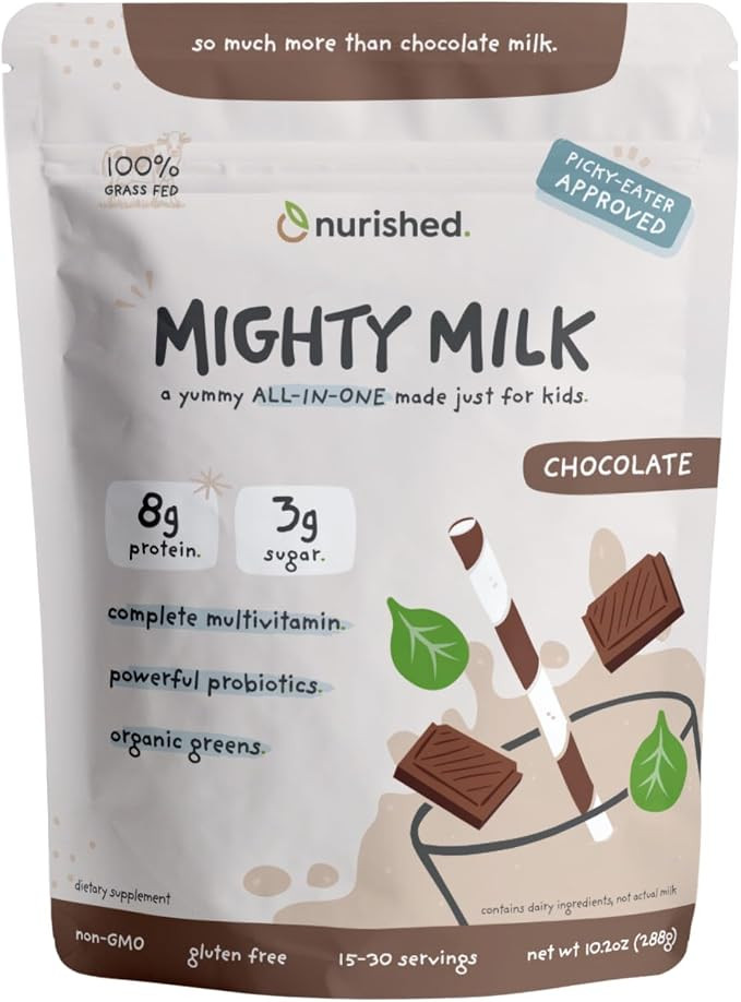 Mighty Chocolate Milk - Kids Daily Protein Powder Boosted with 2 Billion Probiotics and Organic S... | Amazon (US)