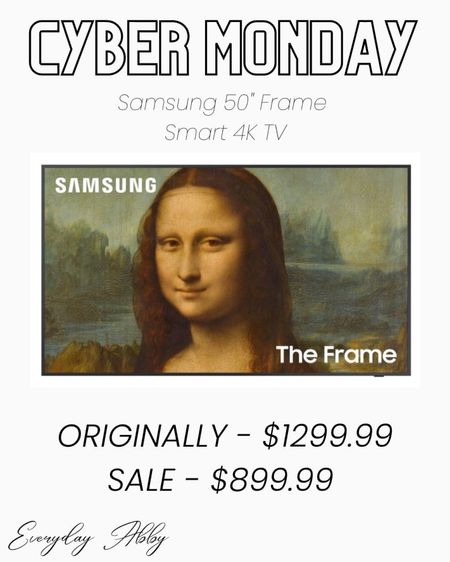 Samsung Frame TV on sale for cyber Monday at Target.

#LTKCyberweek #LTKHoliday