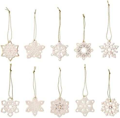 Lenox Snowflake 10-Piece Ornament Set, 0.20 LB, Multi | Amazon (US)