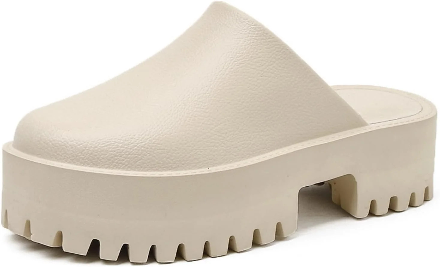 Womens Platform Mules Slip On Sandals Closed Toe Clogs Non-Slip Thick Sole Waterproof Slippers | Walmart (US)