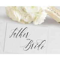 Father of the Bride card, Calligraphy style wedding card, wedding party thank you card, card for him | Etsy (US)