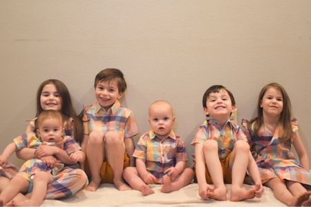 Twinning with my three sets of twins! 🥰💕 

We love wearing matching family outfits like these cute plaid with pastel colors that pop!

#teacollection

#LTKkids #LTKbaby #LTKfamily