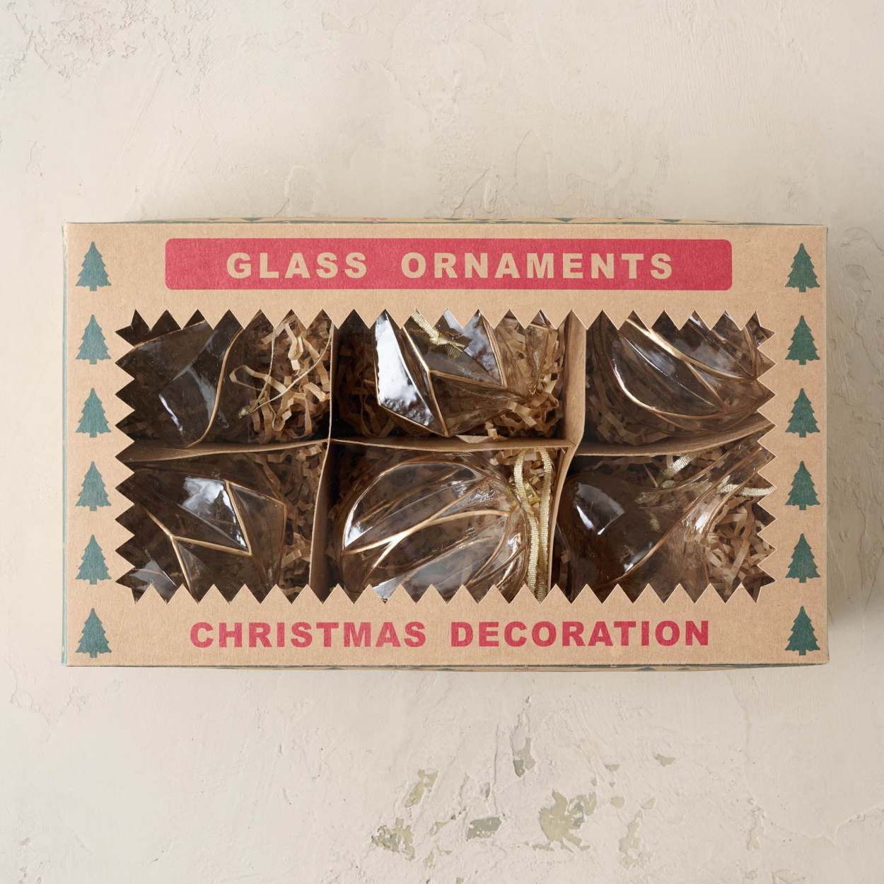 Vintage Glass and Gold Ornaments Set of 6 | Magnolia