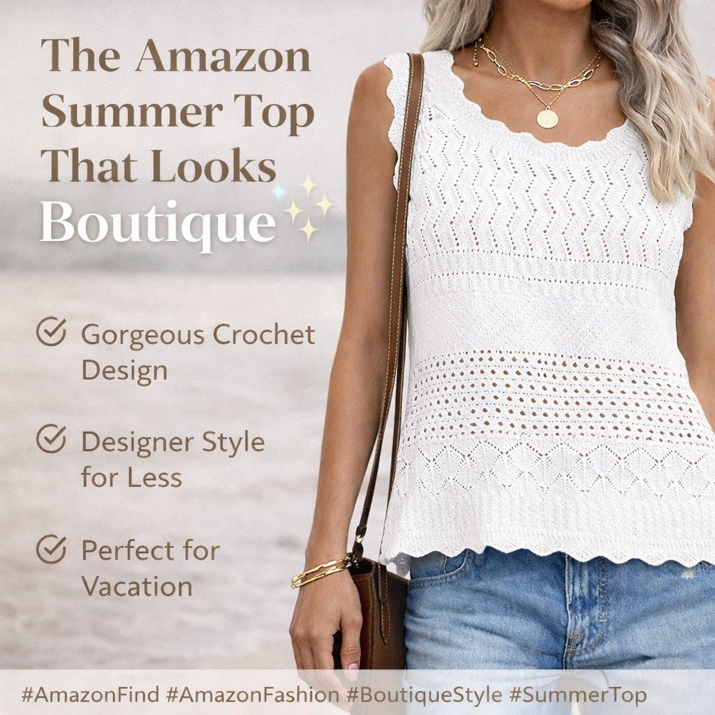 Looking for a cute summer top that looks expensive but is affordable? This PRETTYGARDEN crochet knit tank is a stylish Amazon fashion find. Perfect for spring and summer outfits, beach trips, vacations, and casual everyday style.

#AmazonFind #AmazonFashion #BoutiqueStyle #SummerTop #CrochetTop #AffordableFashion #SummerOutfits #TrendingFashion #CasualStyle #PinterestFashion 

 #LTKSpringSale #LTKSeasonal #LTKSwim