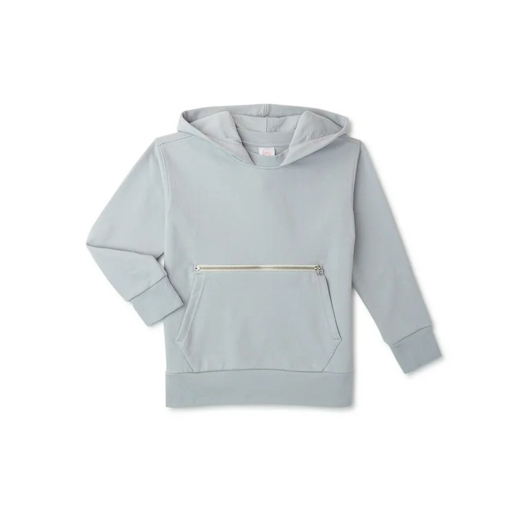 Wonder Nation Boys Long Sleeve Pullover Hoodie with Zip Pocket, Sizes 4-18 & Husky | Walmart (US)