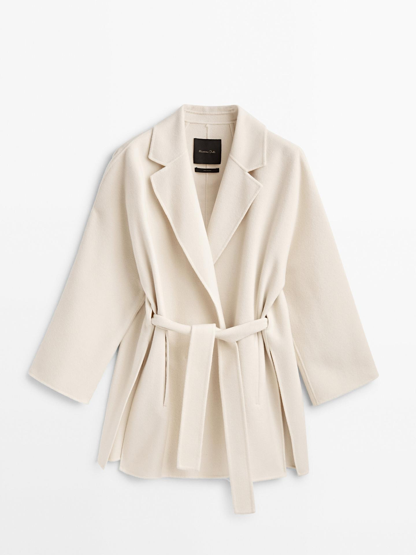 Short robe coat with vents | Massimo Dutti UK