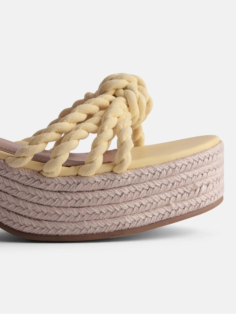 Free Assembly Women's Espadrille Block Heel Platform Sandals | Walmart (US)