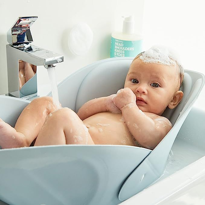 Soft Sink Baby Bath by Frida Baby Easy to Clean Baby Bathtub + Bath Cushion That Supports Baby's ... | Amazon (US)