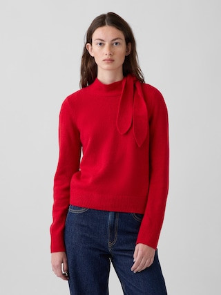 CashSoft Tie-Neck Sweater | Gap (US)