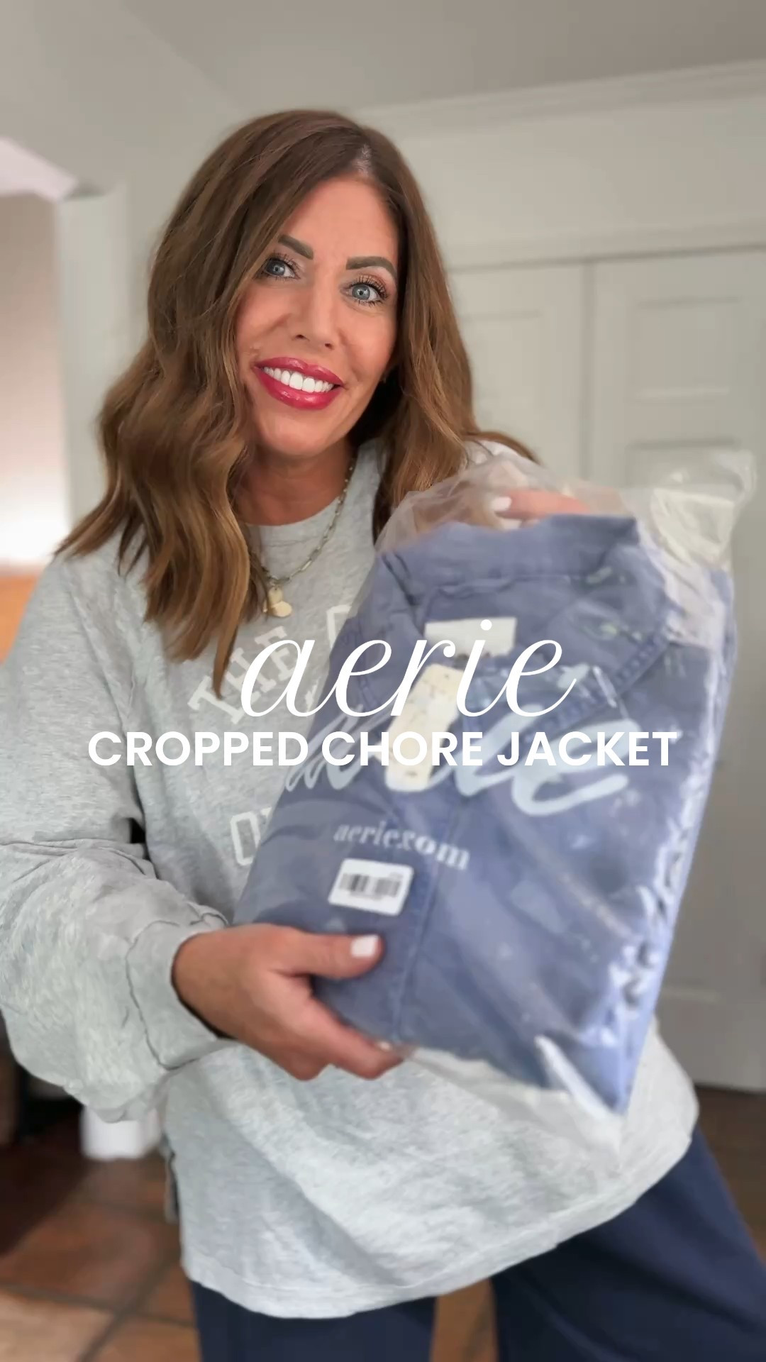 Aerie cropped chore jacket is 50% off!
Available in two colors, lightweight, and so comfortable!

Great jacket for fall. It is true to size with a relaxed fit. I am wearing a medium. It also comes in a khaki color. 

Works great with all of their sweatpants and more you can also dress it up with a pair of jeans, a dress, etc. 

I’m wearing a small Long in both pairs of sweatpants 
I’m wearing a medium in the oversized boyfriend, T-shirt, and padded lace tanks 



#LTKFindsUnder50 #LTKSaleAlert #LTKOver40