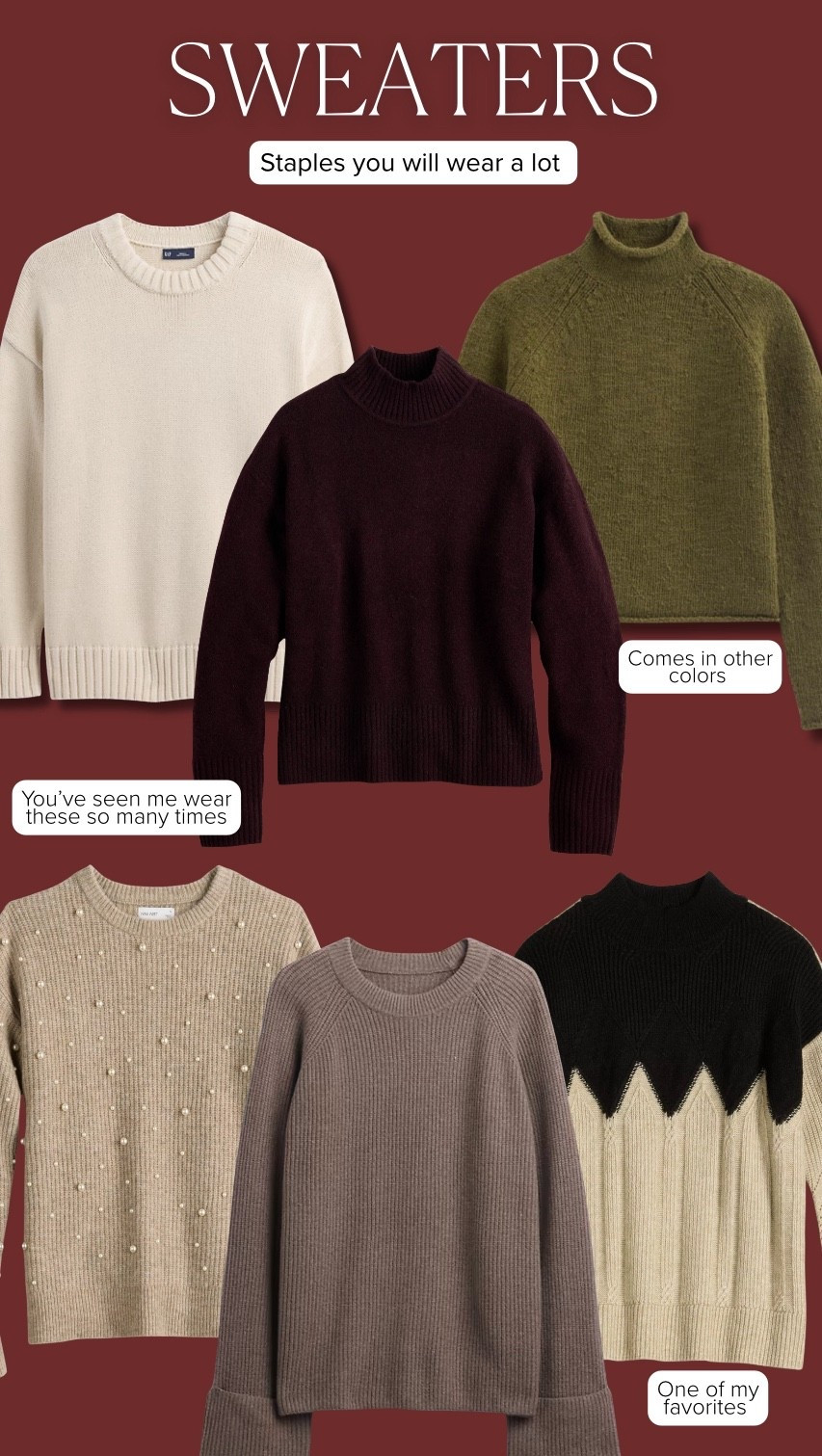 Sweaters you’ll wear over and over again! 



#LTKFindsUnder100 #LTKHoliday #LTKSaleAlert