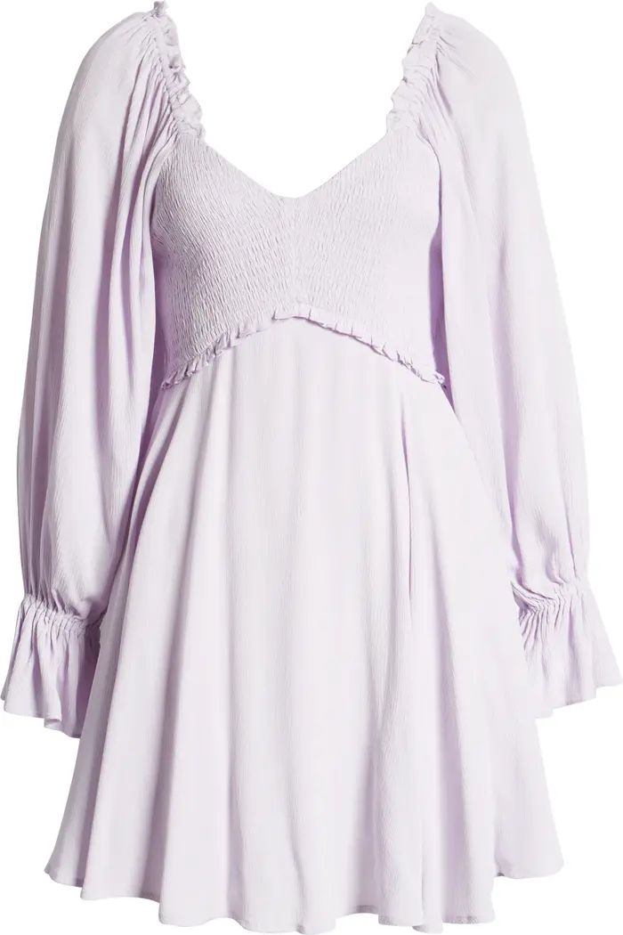 VICI Collection Smocked Long Sleeve Babydoll Dress | Nordstrom | Nordstrom