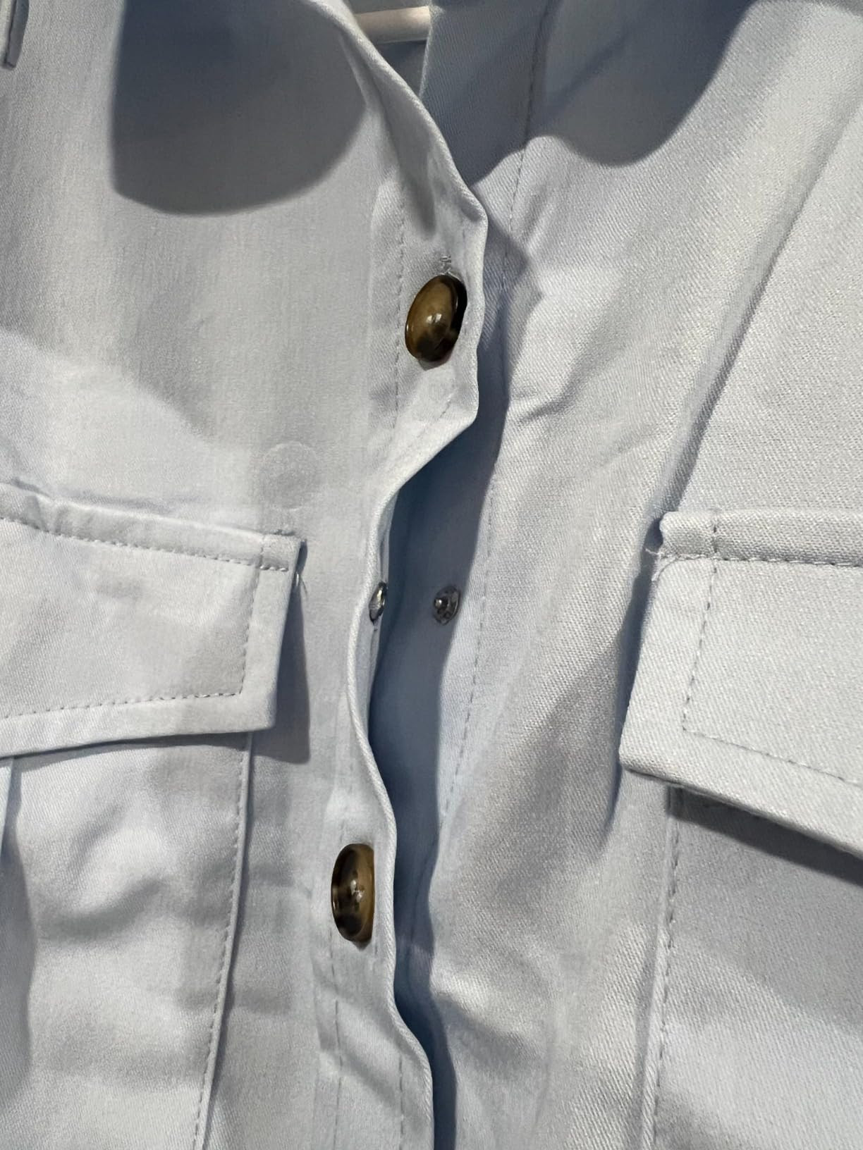 PRETTYGARDEN Women's Casual Summer Button Down Shirt Dress Collared V Neck Short Sleeve Belted Po... | Amazon (US)