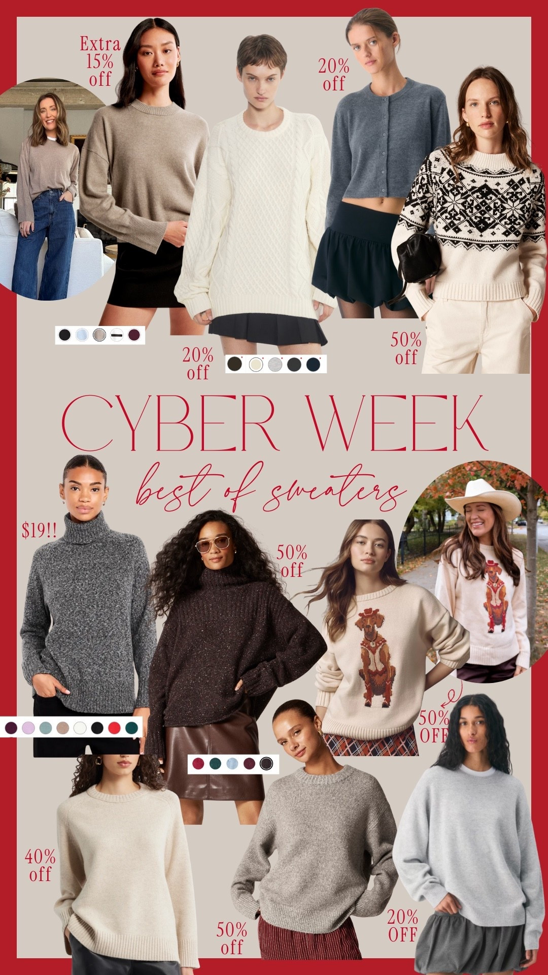 Cyber Week Best of Sweaters round up! Major sales on selling sweaters from Jcrew, Old Navy, Abercrombie, Anthropologie, Nordstrom and Aritzia

Use code CYBERAF for extra 15% off at Abercrombie 

#LTKSaleAlert #LTKCyberWeek