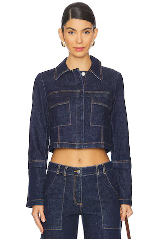 Amanda Uprichard Lucas Jacket in Heritage Wash from Revolve.com | Revolve Clothing (Global)