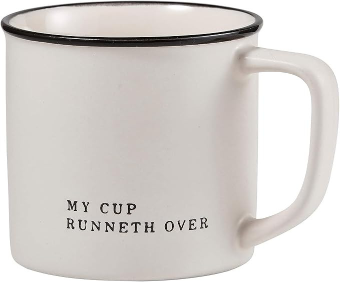 Santa Barbara Design Studio Black and White Coffee Cups Face-to-Face Designs Stoneware Mug, 16-Ou... | Amazon (US)