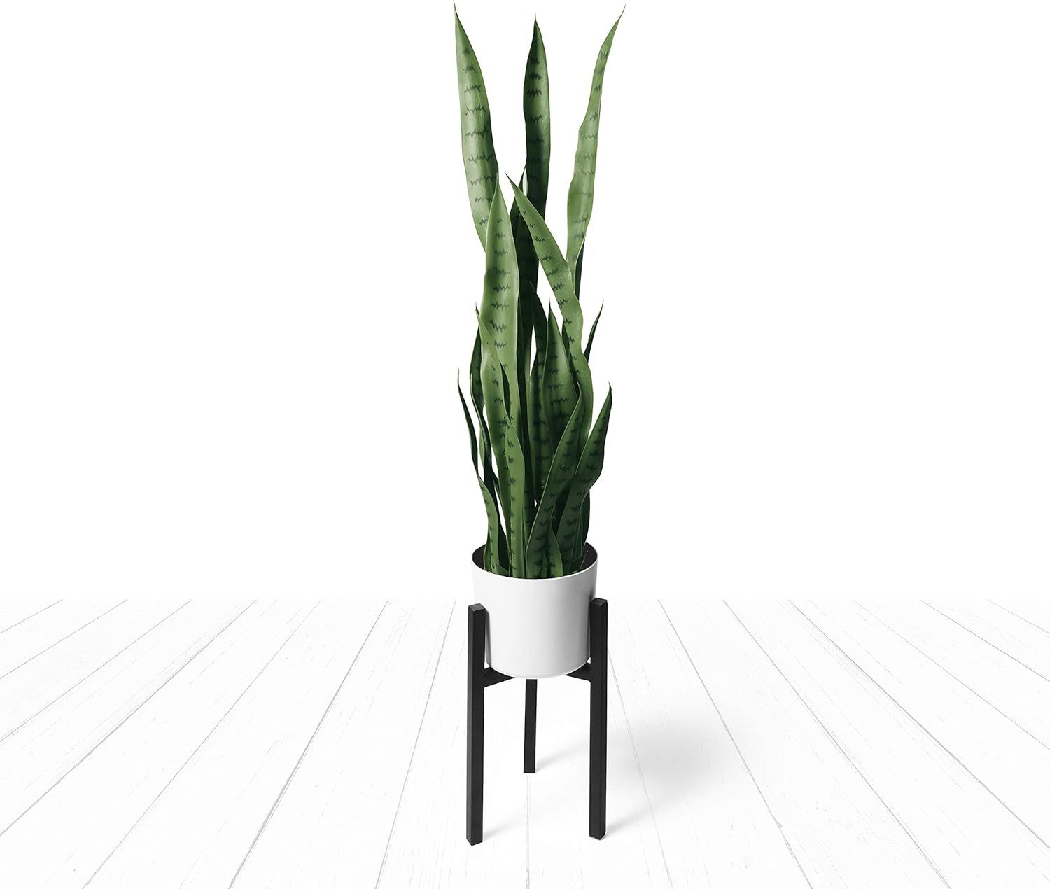 Artificial Snake Plant Fake Sansevieria Plants 38 Inch Tall 28 Faux Green Large Leaves with White... | Amazon (US)