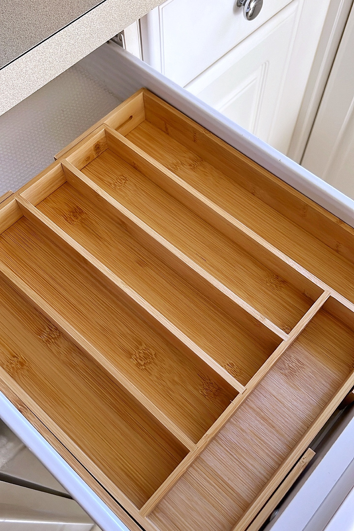 Favorite bamboo organizer for my kitchen drawers!

Natural Bamboo Expandable Silverware Organizer includes five main compartments for spoons, knives, forks, and serving utensils with two additional compartments for larger kitchen tools. It is made from 100% bamboo. 

Pantry organization, pantry storage, food storage, bamboo containers, home decor, home organization, kitchen organization, Better Homes & Gardens 

#LTKstyletip #LTKFind #LTKSeasonal #LTKhome #LTKfamily #LTKunder50