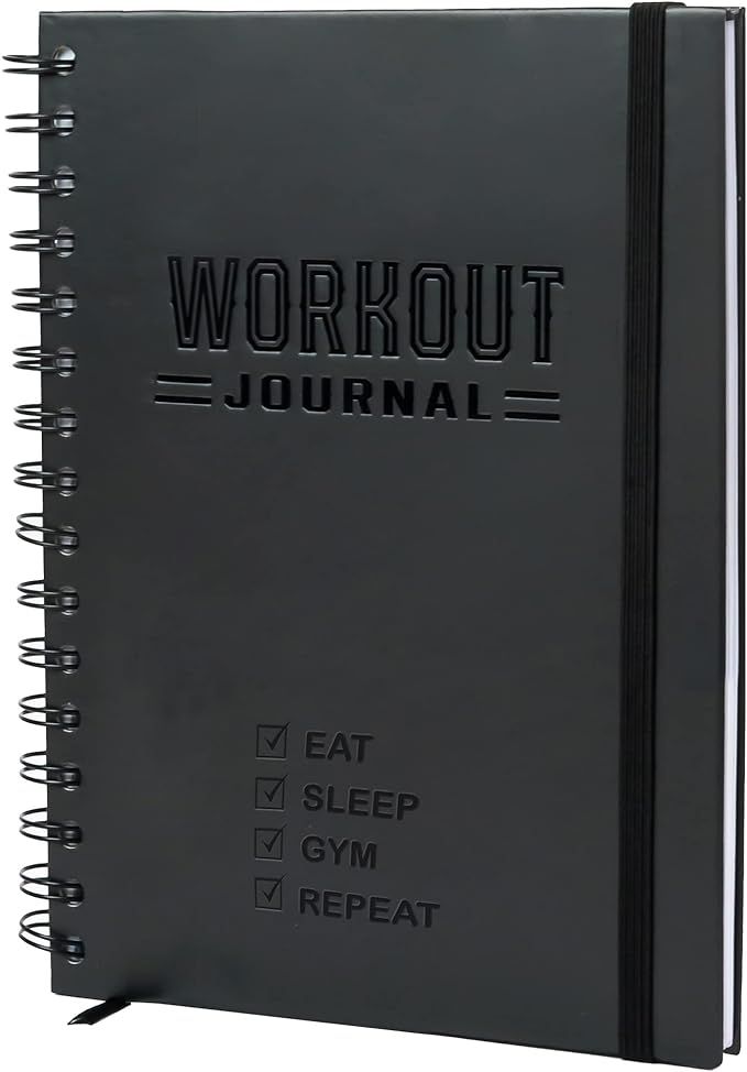 Hardcover Fitness Journal Workout Planner for Men & Women - A5 Sturdy Workout Log Book to Track G... | Amazon (US)