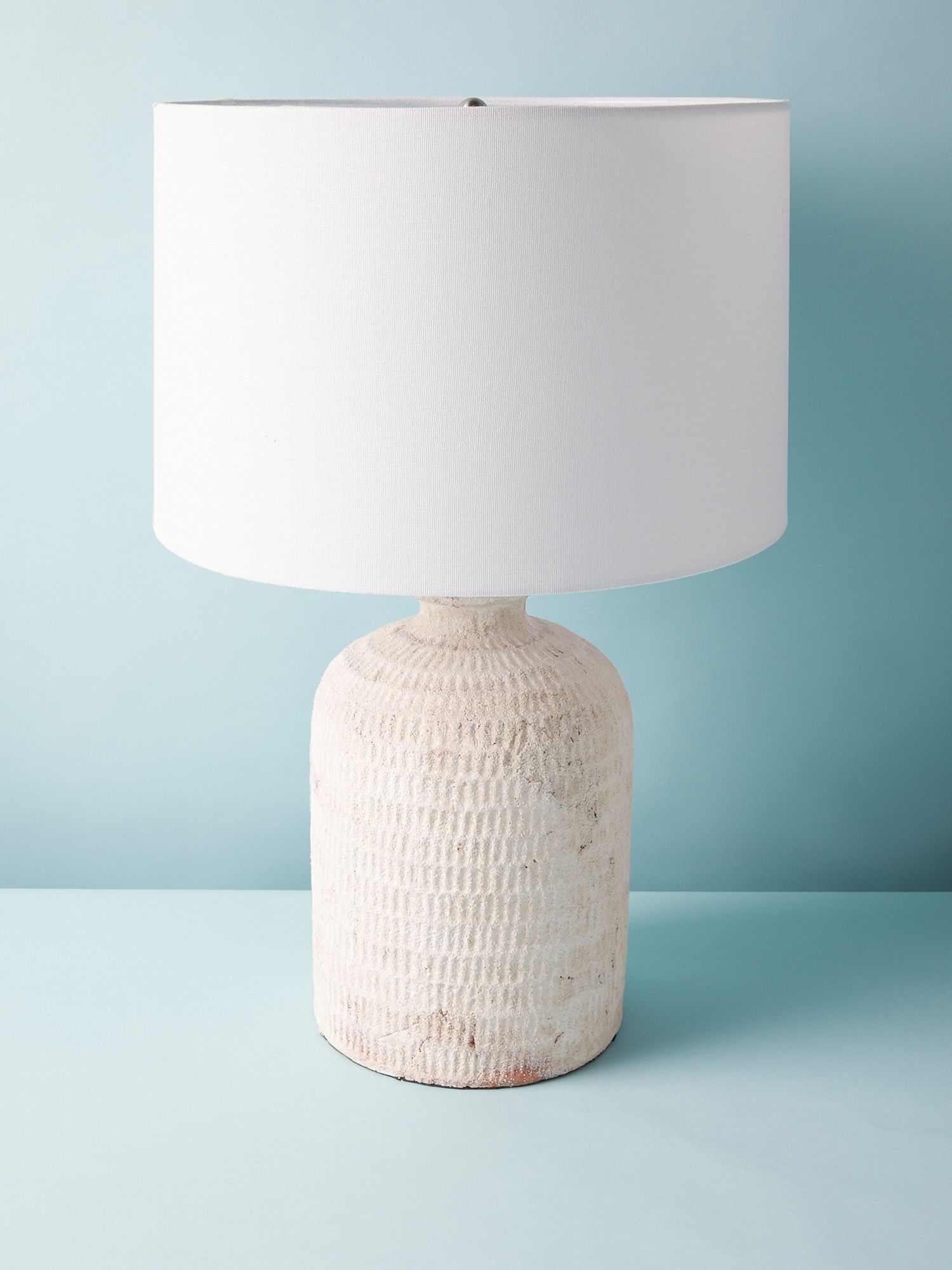 24in White Washed Terracotta Bottle Lamp | Table Lamps | HomeGoods | HomeGoods