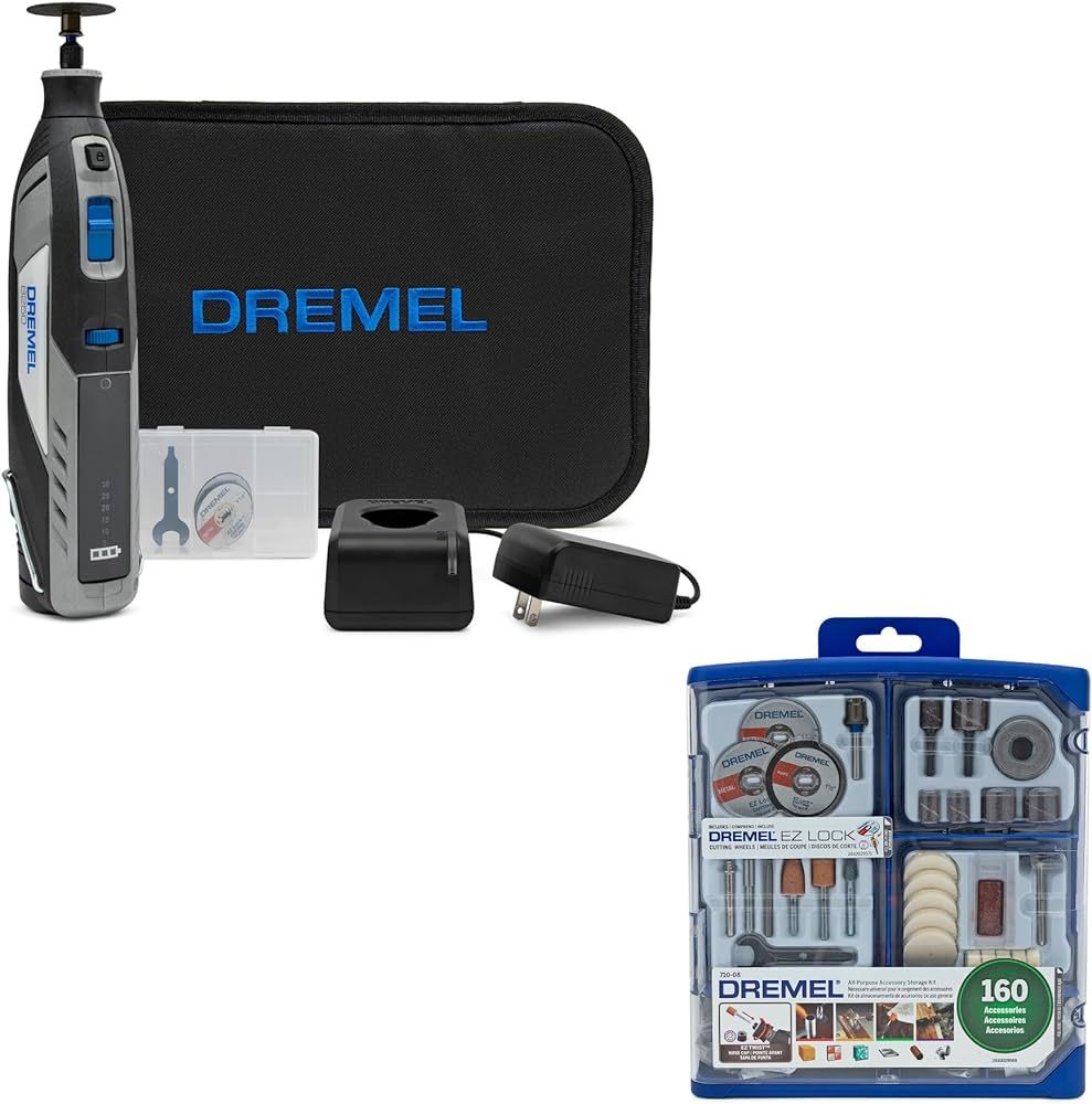 Dremel 8250 12V Lithium-Ion Battery Brushless Motor Cordless Rotary Tool Bundle with All-Purpose ... | Amazon (US)