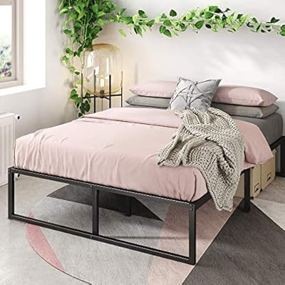 Zinus Lorelai 14 Inch Metal Platform Bed Frame / Steel Slat Support / No Box Spring Needed / Unde... | Amazon (US)