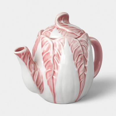 34 fl oz Stoneware Radicchio Teapot Pink - Threshold™ | Target