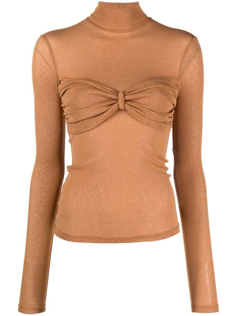 Nanushka draped-bustier Turtleneck Top - Farfetch | Farfetch Global