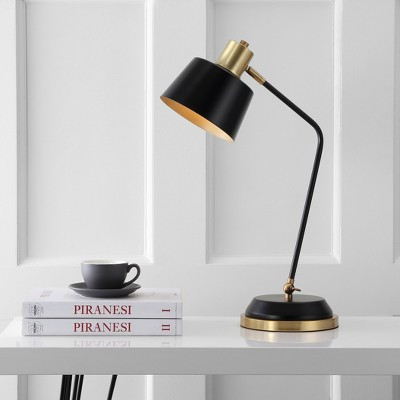 JONATHAN Y Rochelle 23" Metal LED Task Lamp, Black/Brass Gold | Target