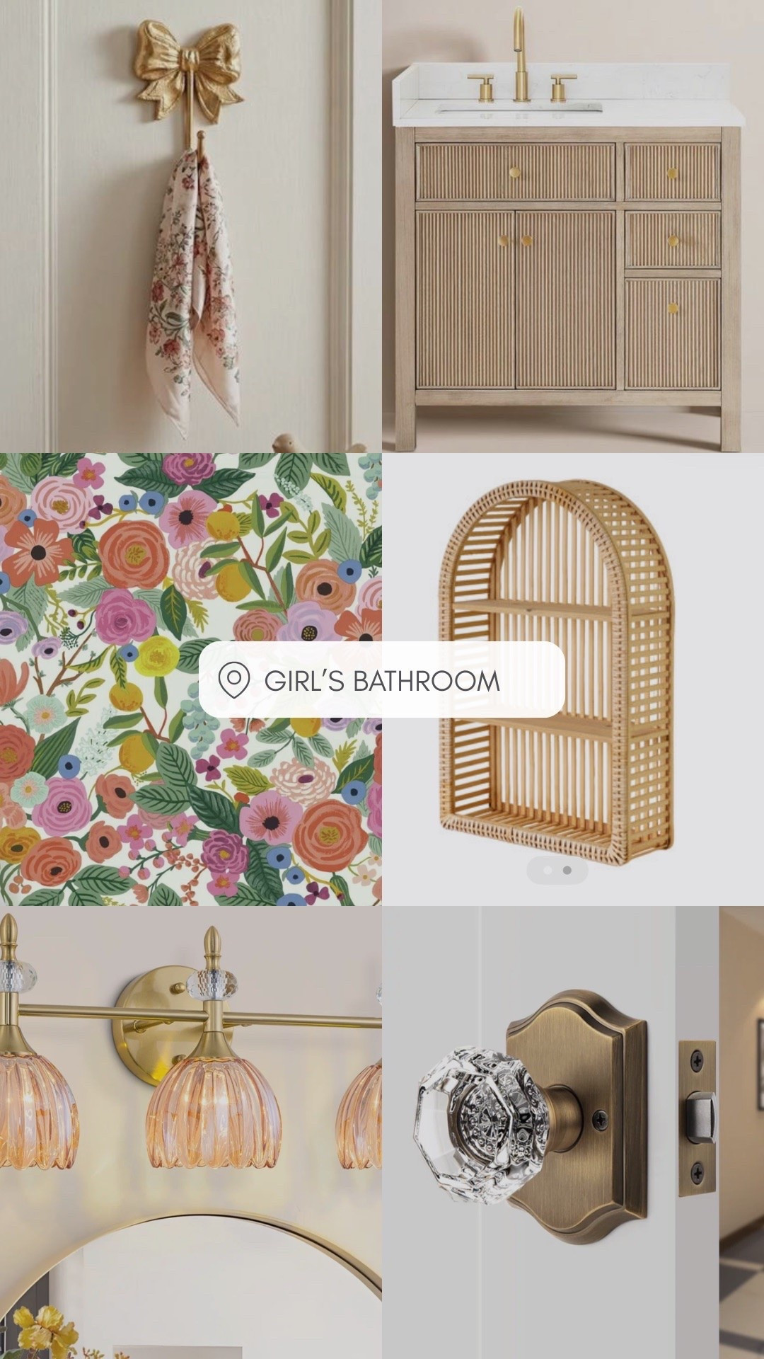 #Ad we are nearly done renovated Scarlett’s bathroom and it is turning out so cute! We got her vanity, lighting and lots of the decor from @Wayfair and stay tuned for the adorable floral wallpaper we are installing in part two! #wayfairpartner #wayfair

#LTKKids #LTKHome #LTKvlog
