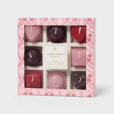 9ct Chocolate Box Tealight Candle Set - Threshold™ | Target