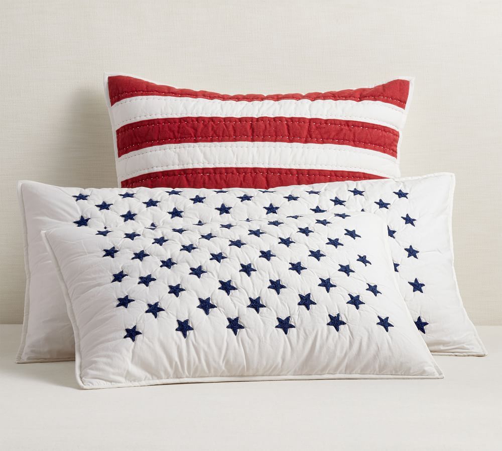 Americana Handcrafted Cotton Quilted Sham | Pottery Barn (US)