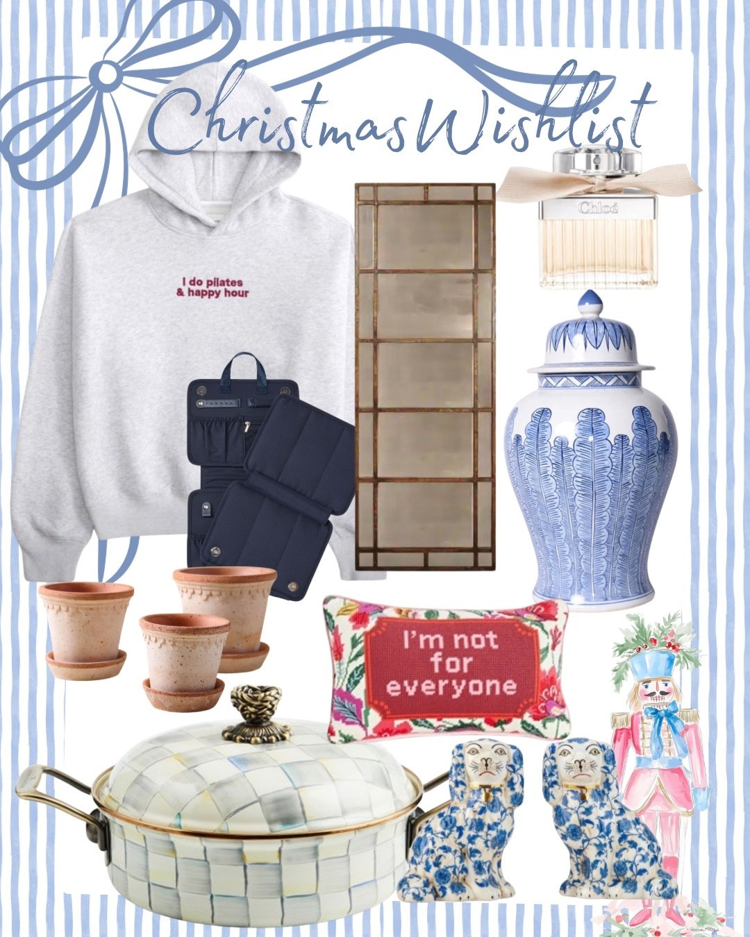 This year’s wishlist might be my favorite mix yet: Chloé perfume, Mackenzie-Childs Sterling Check must-haves, chinoiserie classics, French terracotta, and snarky cross-stitch pillows that feel very on brand 😂✨ All linked for easy gifting!

#LTKFindsUnder100 #LTKGiftGuide #LTKSeasonal