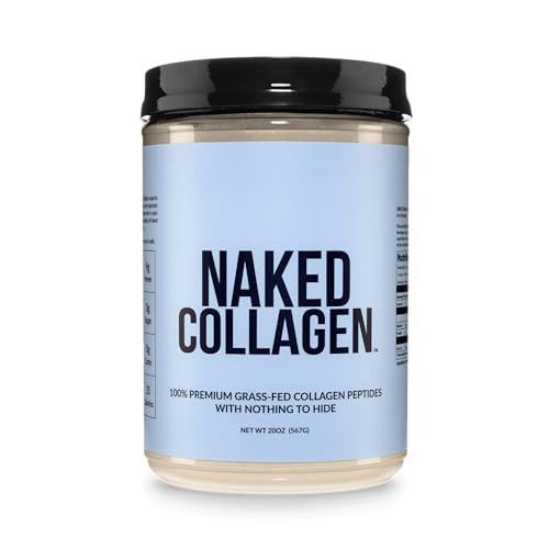 NAKED Collagen Peptides Protein Powder, 60 Servings, Pasture-Raised, Unflavored Grass-Fed Hydrolyzed Collagen Supplement, NSF Certified, Paleo Friendly, Non-GMO, Keto, Gluten Free, 20oz | Amazon (US)