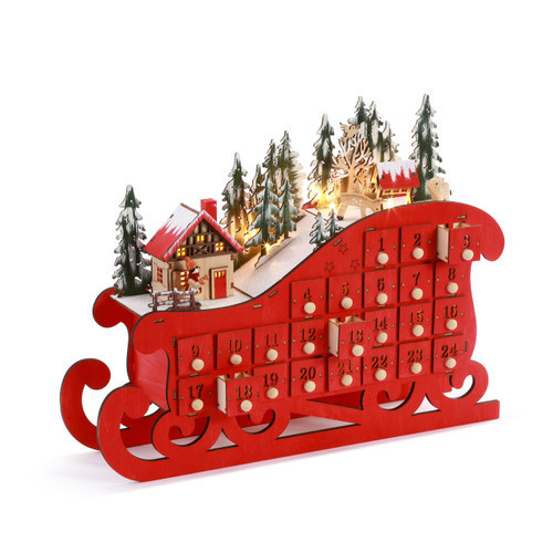 Lit Sleigh Advent Calendar | DEMDACO
