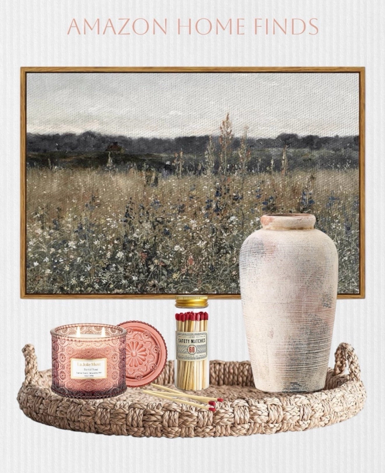 Amazon home finds for summer. 



Amazon Summer decor, home decorations, summer refresh, pink candle, framed wall art, Amazon art, rustic vase, vintage wall art, farmhouse decor, large tray with handles #LTKFindsUnder100 

#LTKHome #LTKSeasonal #LTKMothersDay #LTKSaleAlert