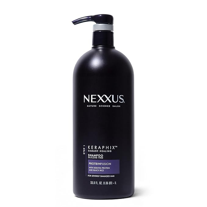 Nexxus Keraphix Shampoo With ProteinFusion for Damaged Hair Keratin Protein, Black Rice, Silicone... | Amazon (US)