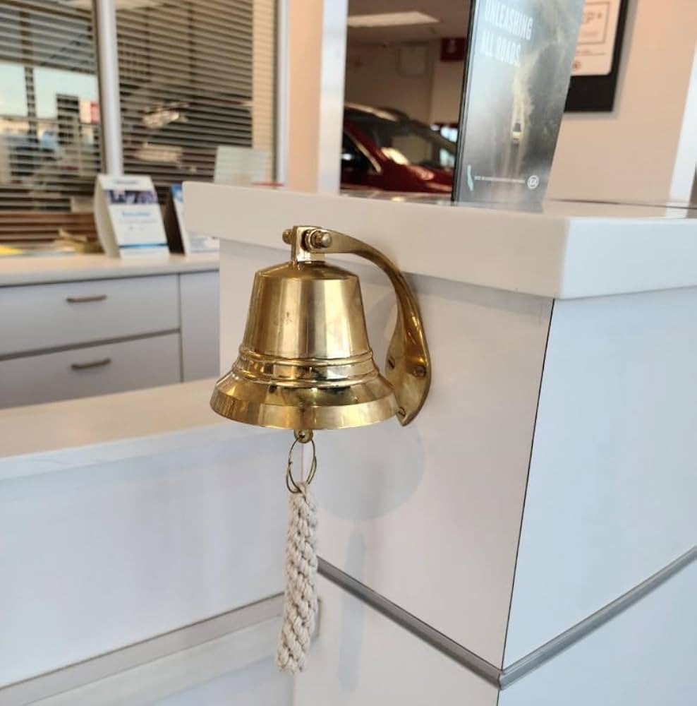 The Metal Magician Nautical Hanging Wall Mountable 4" Solid Brass Ship Bell | Amazon (CA)