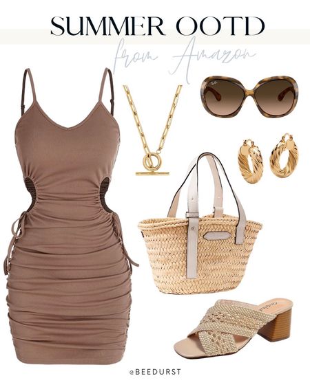 Summer outfit from Amazon! Summer dress, Amazon summer outfit idea, date night outfit, summer fashion, tote bag, beach outfit, vacation dress, vacation outfit

#LTKswim #LTKSeasonal #LTKunder50