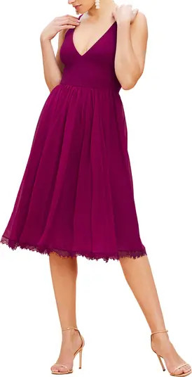 Alicia Mixed Media Midi Dress | Nordstrom