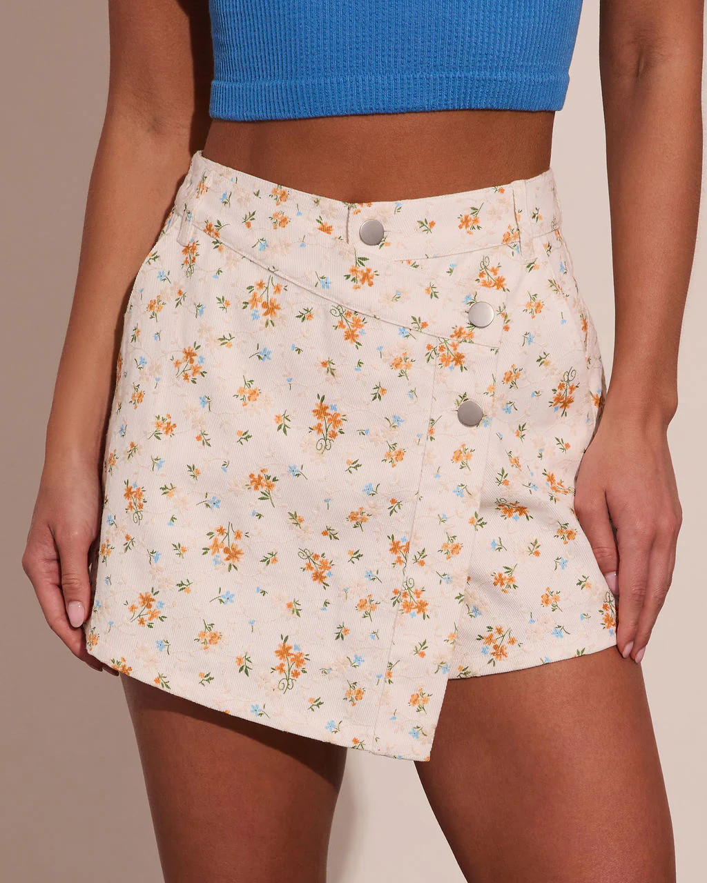 Prairie Glow Floral Wrap Mini Skort | VICI
