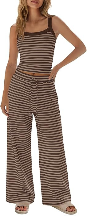 SENSERISE Womens Striped Lounge Set Loungewear | Amazon (US)