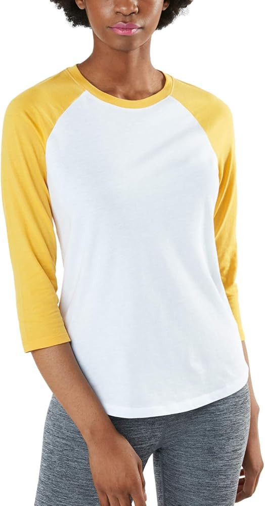 TSLA Women's 3/4 Sleeve Baseball Jersey Shirts, Casual Dynamic Cotton T-Shirt, Quarter Sleeve Rag... | Amazon (US)