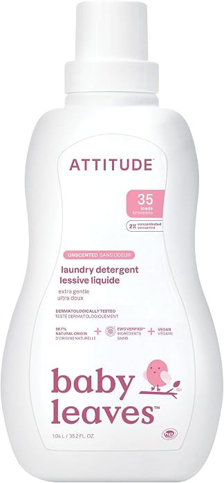 ATTITUDE Baby Laundry Detergent, EWG Verified, Plant and Mineral-Based Formula, HE Compatible, Ve... | Amazon (US)