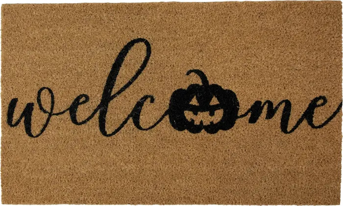 Northlight Natural Coir Pumpkin "Welcome" Halloween Doormat - 18" x 30" | Nordstrom | Nordstrom