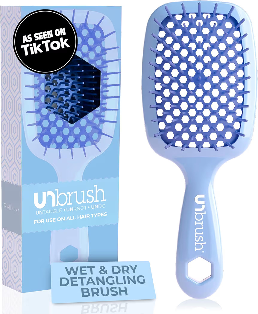 FHI Heat UNbrush Detangling Brush for Pain-Free Brushing on All Wet or Dry Hair Types — Durable... | Amazon (US)